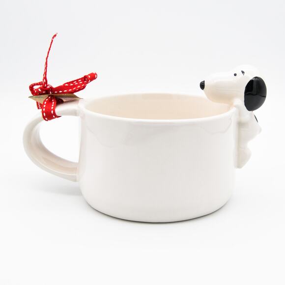 Rae Dunn x Peanuts Soup Mug, Snoopy Figurine CHRISTMASTIME Soup Bowl Gift - Picture 3 of 13